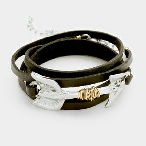 Arrow Leather Wrap Bracelets
